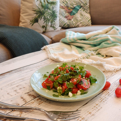 Tomato and Feta Salad with Future Fresh Coriander (Wansoy)