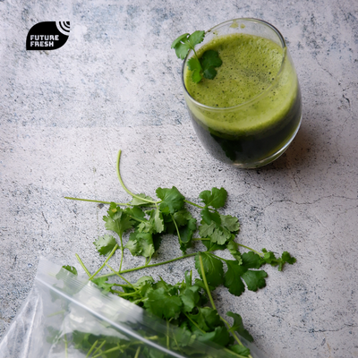 Summer Detox Juice with Future Fresh Coriander Wansoy and Spearmint