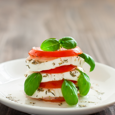 Caprese Salad with Future FreshSalad Tomato and Genovese Basil